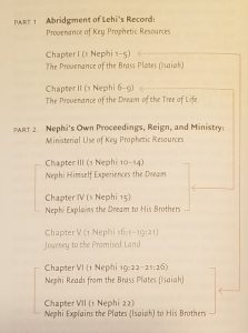 chart excerpt from 1st Nephi: A Brief Theological Introduction