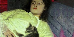 Nikolaevich Kramskoy's “Girl With Cat” looks on complacently