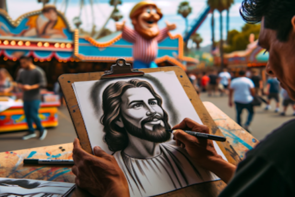 Man Drawing a Caricature of Jesus | Who is Jesus? His Character & Attributes | Public Square Magazine | Attributes of Jesus Christ to Emulate | Characteristics of Christ