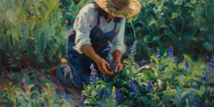 Woman Gardening Bluebell Flowers | From Taboo to Telos: The Theological Power of Chastity | Public Square Magazine | Law of Chastity | What is the Law of Chasity