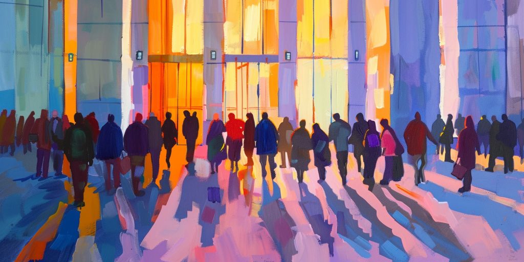 Illustration of the Conference Center for the April 2024 General Conference | Themes of April 2024 General Conference | Public Square Magazine | General Conference April 2024