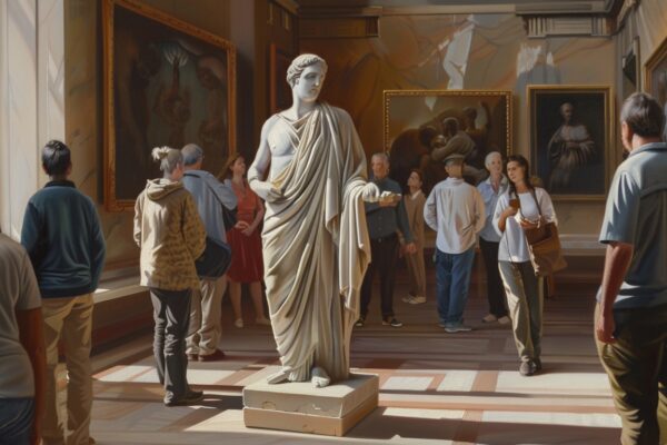 People Looking at a Sculpture in an Art Museum | The Myth of Artistic License: When Art Becomes Exploitative | Public Square Magazine | Artistic Nudity Meaning | Nudity in Art