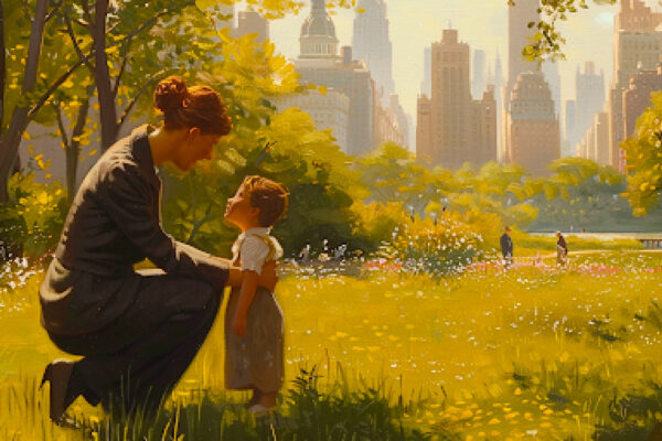 When Doctrine Meets Context: Takeaways From Sister Johnson A working woman prioritizes family amidst the city's rush, symbolizing her commitment to motherhood.