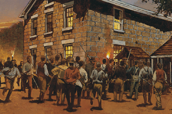 Mob Attacking Joseph Smith at Carthage Jail | The First Presidential Candidate Assassination: Joseph Smith Jr. | Public Square Magazine | Joseph Smith Assassination