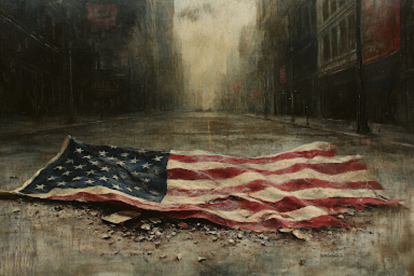 An American Flag in the Middle of a Street | What Happened to Unity in America? | Impact of 9/11 Unity & Patriotism
