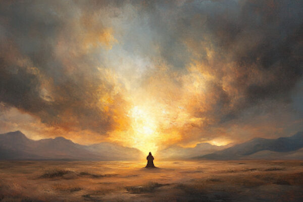 October Book Club: The Christ Who Heals A figure in prayer beneath a burst of light, symbolizing divine healing in the restoration of the gospel of Jesus Christ.