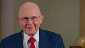 An image of President Dallin H. Oaks who has more recently spoke in support of the family proclamation. 