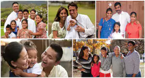 Images of different families illustrate the importance of the family proclamation across cultures and countries. 