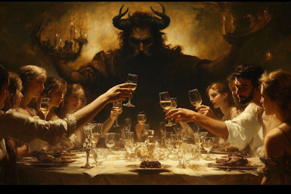 Dionysus at a Table with Women and Drinks | What does Dionysus Symbolize? | Portrayal of Dionysus Greek Mythology