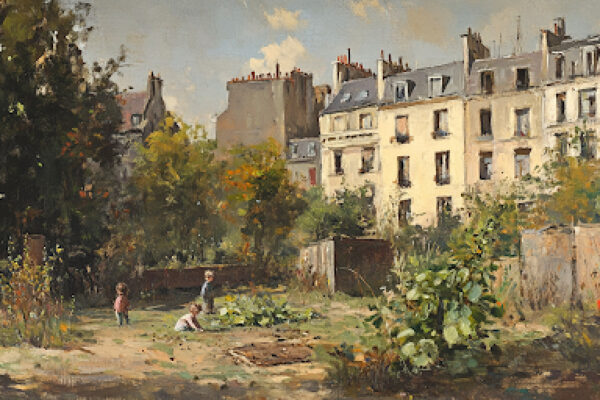 A Tale of Two Ecologies: What Environmentalism Overlooks Children playing in an overgrown park surrounded by empty buildings illustrates the societal impacts of population decline.