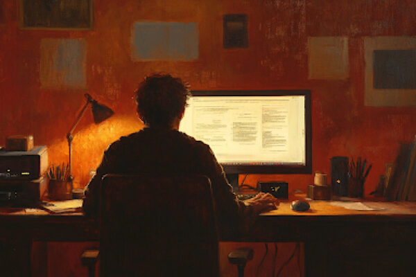 Doubt in the Digital Age: How a Perfect Storm of Random Forces Inflated the CES Letter Beyond Its Merits A home office setting highlights the CES Letter’s impact on personal faith exploration via technology.