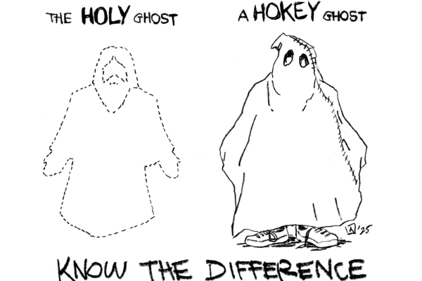 A missionary prays despite darkness around her, symbolizing the struggle of faith against fear in Heretic Movie.