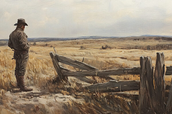 Cowboy Standing in a Field of Yellow Grass | Netflix's American Primeval & History of Brigham Young