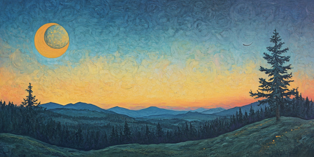 A sky with sun and moon symbolizes how conflict management allows opposing forces to coexist in harmony.