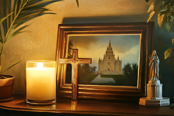 Sacred items from two faiths rest together, showing how easter traditions bridge memory, family, and faith.