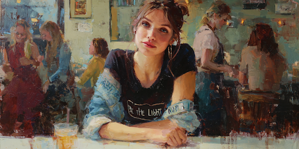 A young woman’s visible faith message on her clothing reflects public devotion and Mormon church growth.