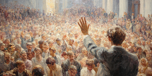 A calm preacher commands attention, reflecting the power of Elder Holland's talks.