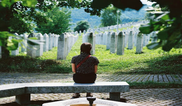 The Srebrenica genocide memorial in eastern Bosnia & Herzegovina