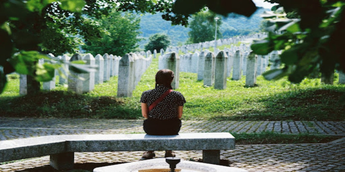 The Srebrenica genocide memorial in eastern Bosnia & Herzegovina