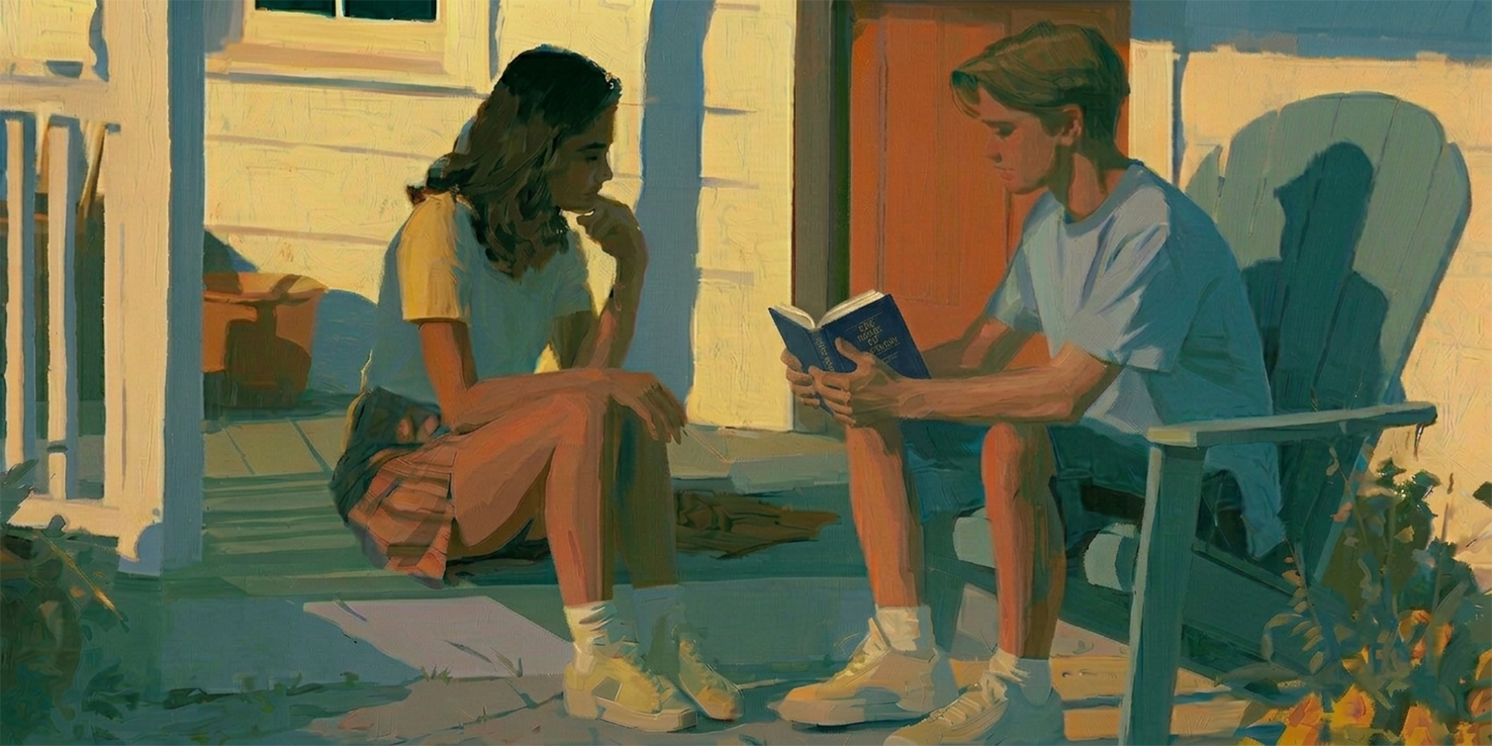 One friend shares the Book of Mormon with another, representing how Latter-day Saints point others to Jesus Christ through personal witness.