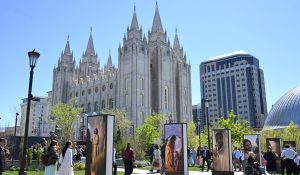 Visitors gather at Temple Square in Salt Lake City, Utah, for the April 2026 General Conference of the Church of Jesus Christ of Latter-day Saints.