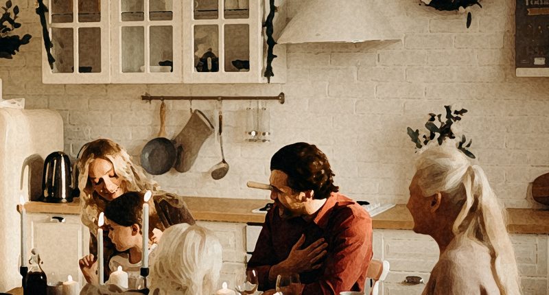 Family Sitting at a Table in a Kitchen | Social Justice & Christmas | Injustices in Real Life