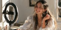 A Latter-day Saint influencer records a casual get ready with me social media video from her home
