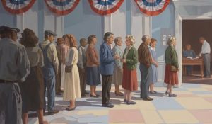Citizens wait to enter a local voting location for a primary election. Independent voters are unable to participate in these primaries, leaving both parties in the hands of those with less moderate views.