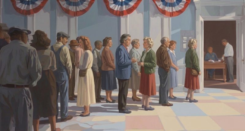 Citizens wait to enter a local voting location for a primary election. Independent voters are unable to participate in these primaries, leaving both parties in the hands of those with less moderate views.
