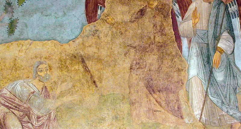 Abraham Meets the Three Strangers by St. Sophia of Kyiv | Abraham & The Stranger At Sodom & Gomorrah | Public Square Magazine | Story of Sodom and Gomorrah | Abraham's Accounts