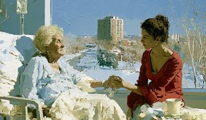 An elderly woman and her daughter in a hospital room evoke the human stakes of MAID in Canada.