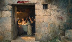A family sits together at Passover evokes Christ in the Old Testament through deliverance, covenant, and sacrifice.