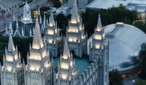 The Salt Lake Temple grounds in advance of the 2027 Open House