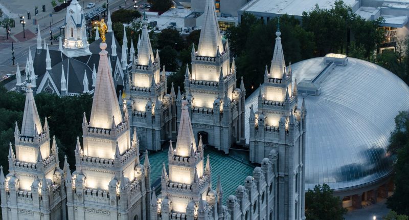 The Salt Lake Temple grounds in advance of the 2027 Open House