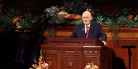 President Oaks speaks at the October 2026 General Conference.