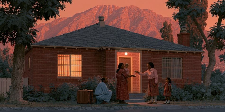 A refugee resettlement family arriving in Utah through the U.S. Refugee Admissions Program.