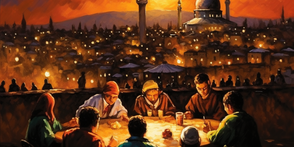 A family dinner reflecting their deep connection to Israeli-Palestinian relations within Jerusalem.