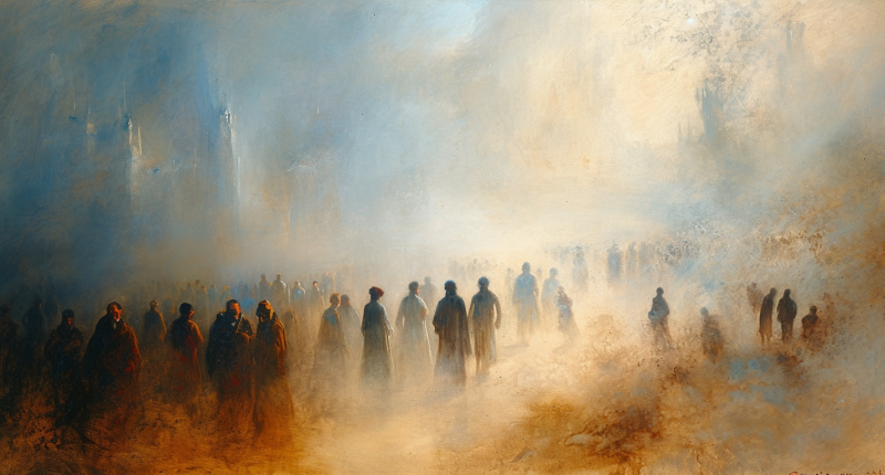 People wandering in fog symbolizing the danger of spiritual drift