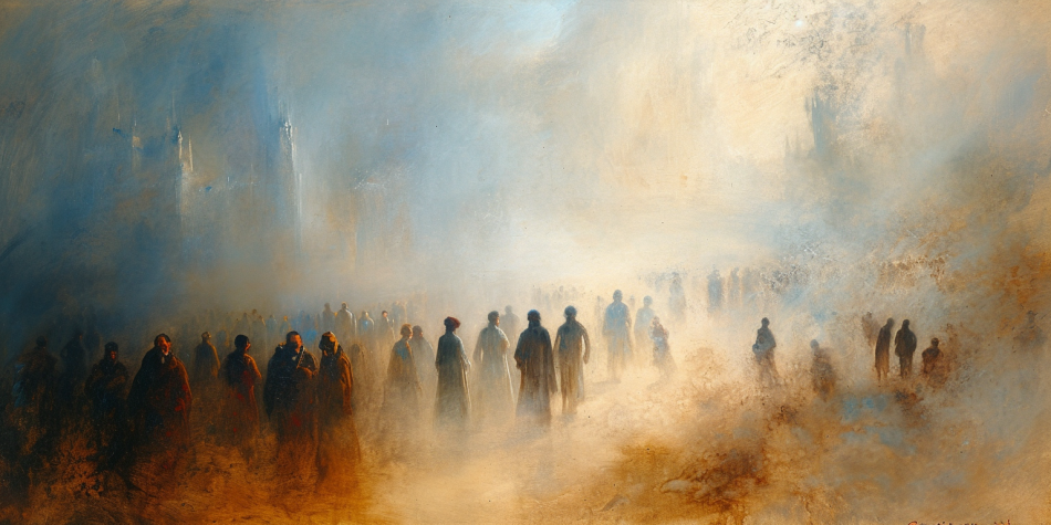 People wandering in fog symbolizing the danger of spiritual drift