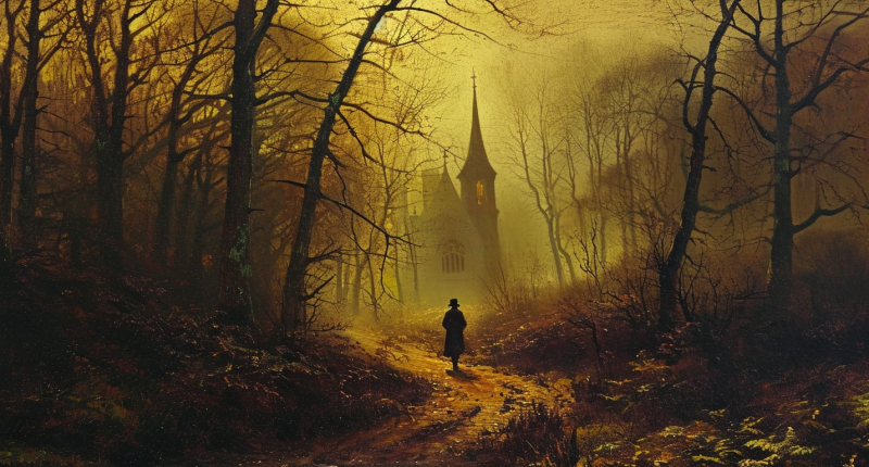 A person walking alone toward a church symbolizing the reality of sexual fluidity within faith