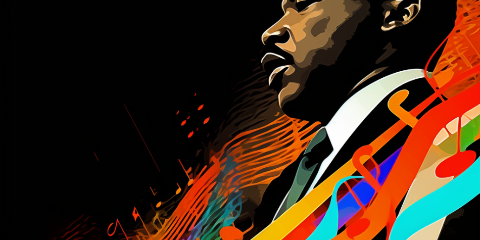 MLK Jr. Graphic w/ Colored Music Notes | MLK’s I Have a Dream | Public Square Magazine | Martin Luther King Speech Analysis | I Have a Dream Analysis | I Have a Dream Speech Analysis