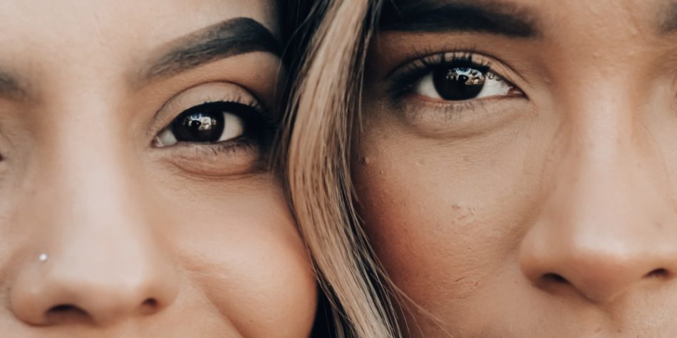 Close up of Two Women's Smiling Eyes Side-by-Side | Envy, The Wall Between Women | Public Square Magazine | The Wall Women | Between Women | Covet vs Envy