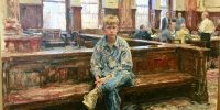 Children’s rights in no-fault divorce represented by a child waiting alone outside a family courtroom.