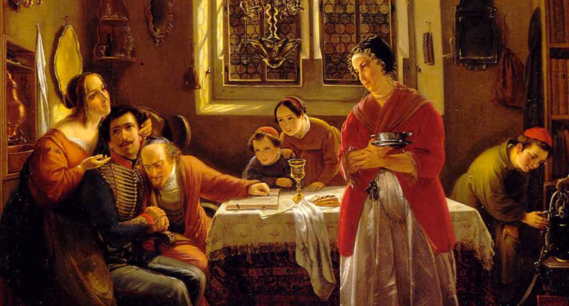 Moritz Daniel Oppenheim The Return Of The Volunteer | Jewish Families: How Teachings & Traditions Strengthen Marriage & Family Life | Jewish Family Life & Structure | Public Square Magazine