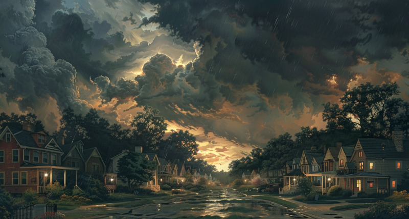 Suburb Under Dark Apocalyptic Sky | Seductive Power of Apocalyptic Ideas in Religions | Public Square Magazine | Chad Daybell Verdict | Eric Smith & Chad Daybell | Chad Daybell Psychology