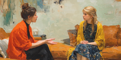 A counseling session in progress highlights the protected speech questions at the heart of conversion therapy debates.