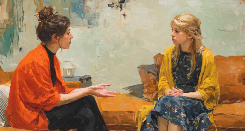 A counseling session in progress highlights the protected speech questions at the heart of conversion therapy debates.