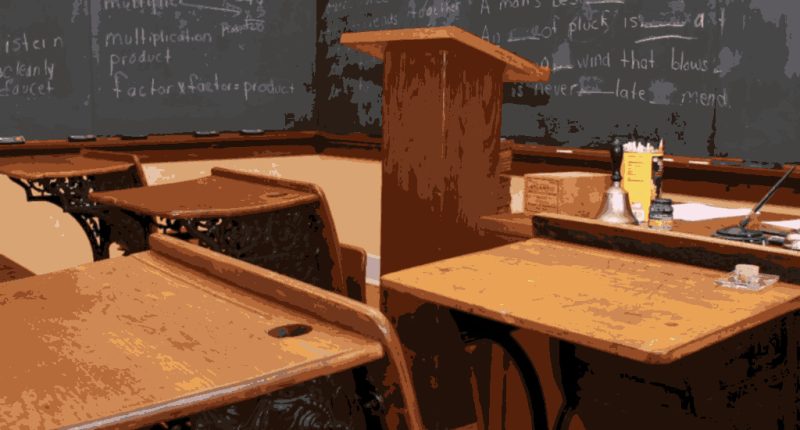 Illustration of Desks in School | Individual Thinking, Conformity, & Democracy in Education | Public Square Magazine | School Conformity in Education | Independence Thinking in Age of Conformity